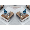 ANDERS Executive Desk Reversible Return 2.0M - Hazelnut & Beige