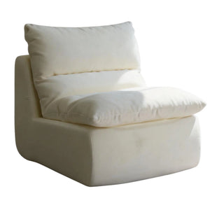 ZAHRA Singleseater Compressed Sofa - White