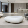 ROCCO  Indoor & Outdoor Pebble Coffee Table 106cm - White Concrete