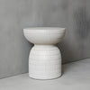 ROCCO Stool 44cm - White Concrete