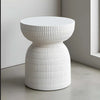 ROCCO Indoor & Outdoor Side Table Stool 44cm - White Concrete
