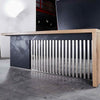 AFTAN Executive Desk with Pedestal & Left Mobile Return 180cm - Warm Oak & Black