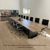 ZEA Boardroom Table 2.4M - Warm Oak & Black