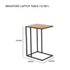 BRADFORD Laptop Table - Natural & Black