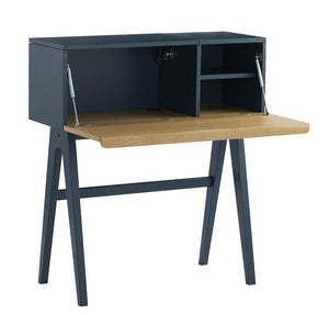 VALEN Study Desk 96cm - Blue Space & Oak