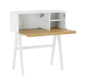 VALEN Study Desk 96cm - White & Oak