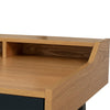 CASTOR Study Desk 110cm - Natural, Navy Blue & Black