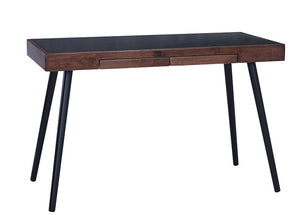 RETH Study Desk 120cm - Walnut & Black
