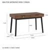 MALTON Study Desk 120cm - Black & Walnut