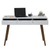 BLANCO Study Desk 120cm - White & Walnut