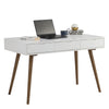 BLANCO Study Desk 120cm - White & Walnut