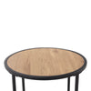 BRADFORD Side Table 45cm - Natural & Black