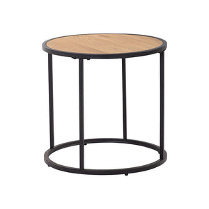 BRADFORD Side Table 45cm - Natural & Black