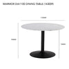 MARMOR Marble Dining Table 110cm - White & Black