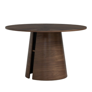 OKARA Round Dining Table 120cm -  Walnut