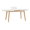 WERNER Extendable Dining Table 150cm-195cm - Natural & White