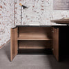 PHOENIX Executive Desk with Left Return 1.8M - Warm Oak & Black