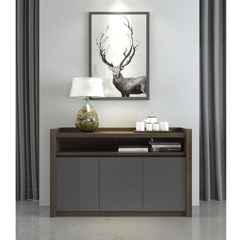 CARTER Sideboard - 1.3M Coffee + Charcoal Grey - innovatec.com.au