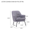 LUCIAN Lounge Chair - Pewter Grey