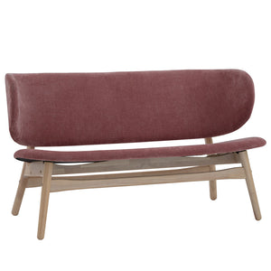 POLARA 2 Seater Lounge Chair - Oak & Salmon
