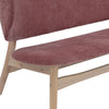 POLARA 2 Seater Lounge Chair - Oak & Salmon
