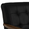TUCSON 3 Seater Sofa Walnut & Black PU Leather