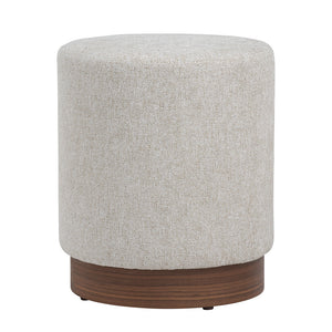 AURA Ottoman 37.5cm - Beige & Walnut
