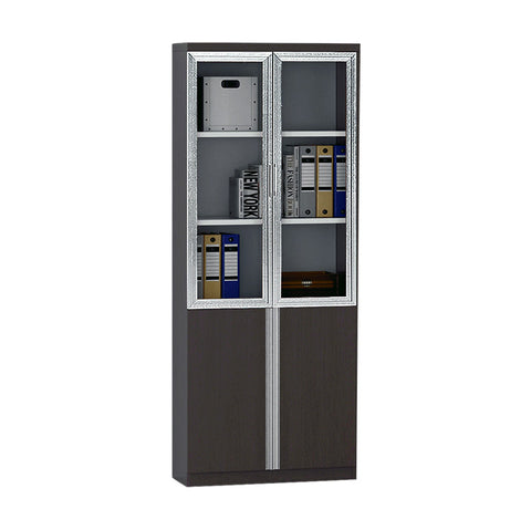 XANDER 2 Door Display Cabinet 80cm - Black