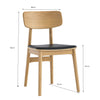 TACY Dining Chair - Natural & Black