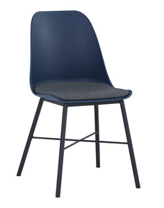 LAXMI Dining Chair - Midnight Blue & Black