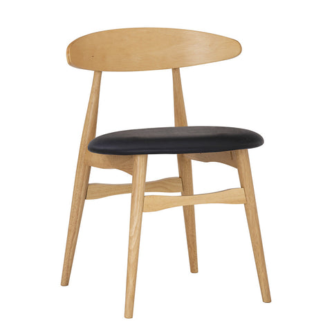 TELYN Dining Chair - Oak + Black - innovatec.com.au