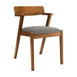 Zola Dining Chair Walnut & Grey