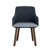 JOLLIN  Arm Chair - Walnut & Blue