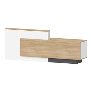 HELMER Reception Desk 2.4M Right Panel - Oak & White