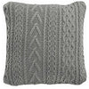 Sakura Light Grey Cable Knit Cushion
