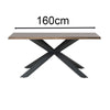 ARNO Dining Table 160cm - Brown & Black