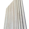 WOODFLEX Flexible Acoustic Wood Slat Panel - 3 Sided Full Wrap Oak Veneer on Black - 2700mm x 600mm