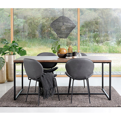 RIVOLI Dining Table 1.8M -  Dark Brown / Black - innovatec.com.au