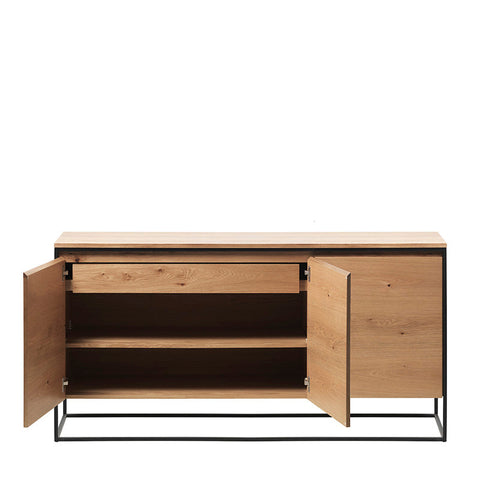 RIVOLI Sideboard 155cm -  Natural Oak / Black - innovatec.com.au