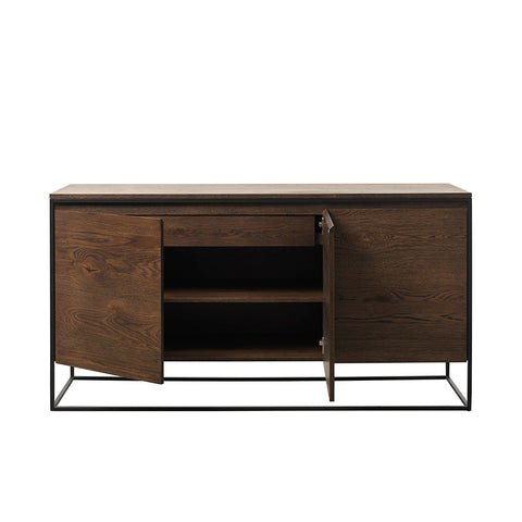 RIVOLI Sideboard 1.5M - Smoked Oak / Black - innovatec.com.au