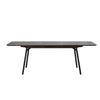 LATINA Extendable Dining Table 180/230cm -  Dark Brown / Black