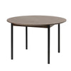 LATINA Round Dining Table 120cm -  Dark Brown / Black