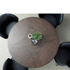 LATINA Round Dining Table 120cm -  Dark Brown / Black