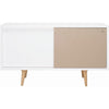 Locke Sideboard In White And Taupe Grey
