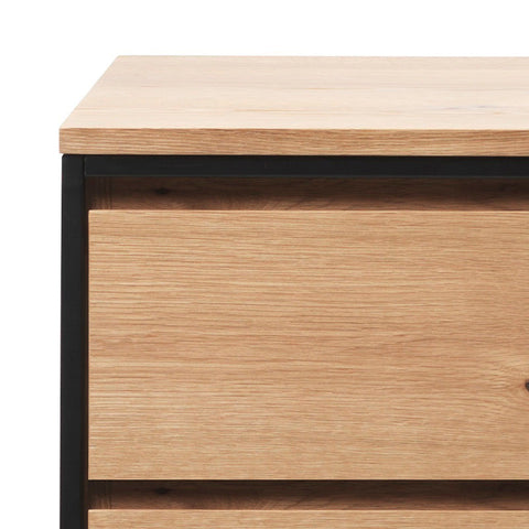 RIVOLI Chest of 3 Drawers - Natural Oak / Black - innovatec.com.au