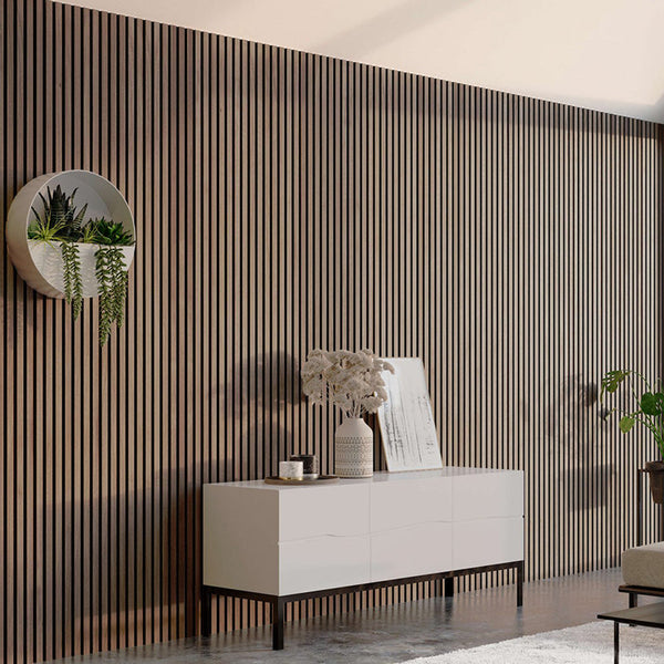 WOODFLEX Flexible Acoustic Wood Wall Panel 270cm - Walnut Veneer ...