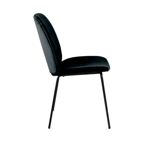 ADELIA Dining Chair - Black Velvet - innovatec.com.au