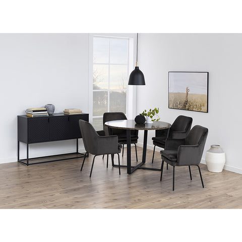 KASPER Sideboard 3 Doors 120cm - Black - innovatec.com.au