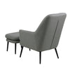 KENDRA Lounge Chair with Footstool - Grey
