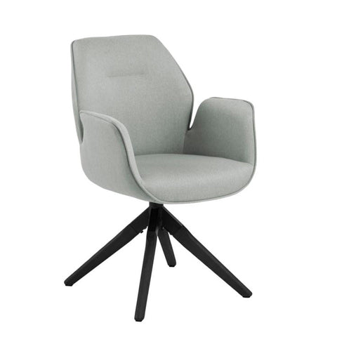 Arden Swivel Dining Chair - Grey & Black